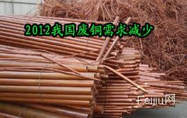 2012我国废铜需求减少